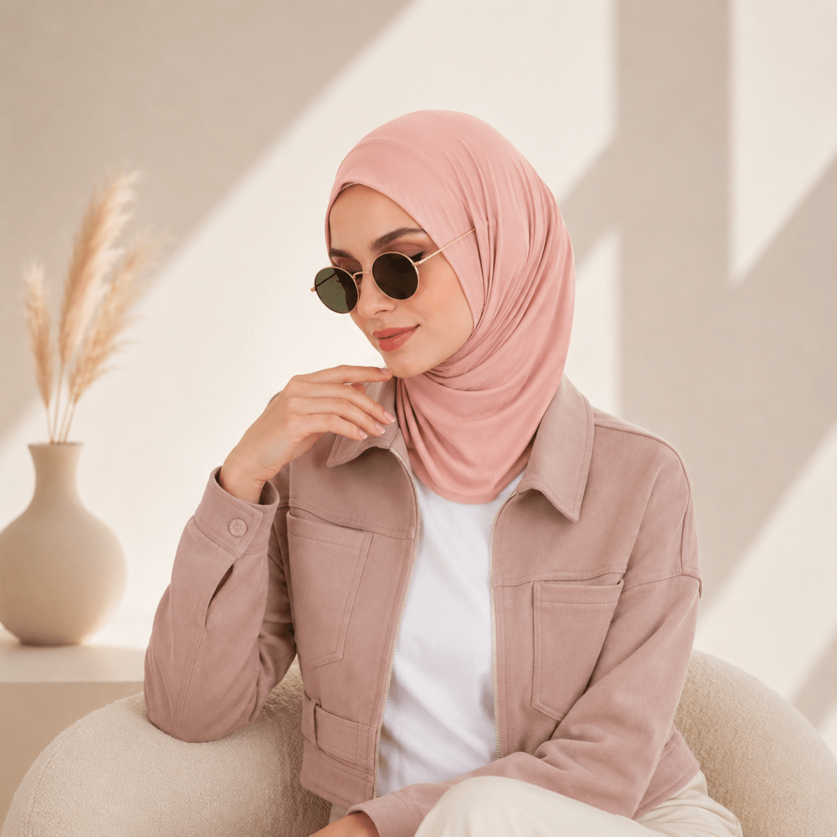 Premium Cotton Modal Hijab Undercap — Tie-Strap & Sports Friendly (MH223) - Mariam's Collection