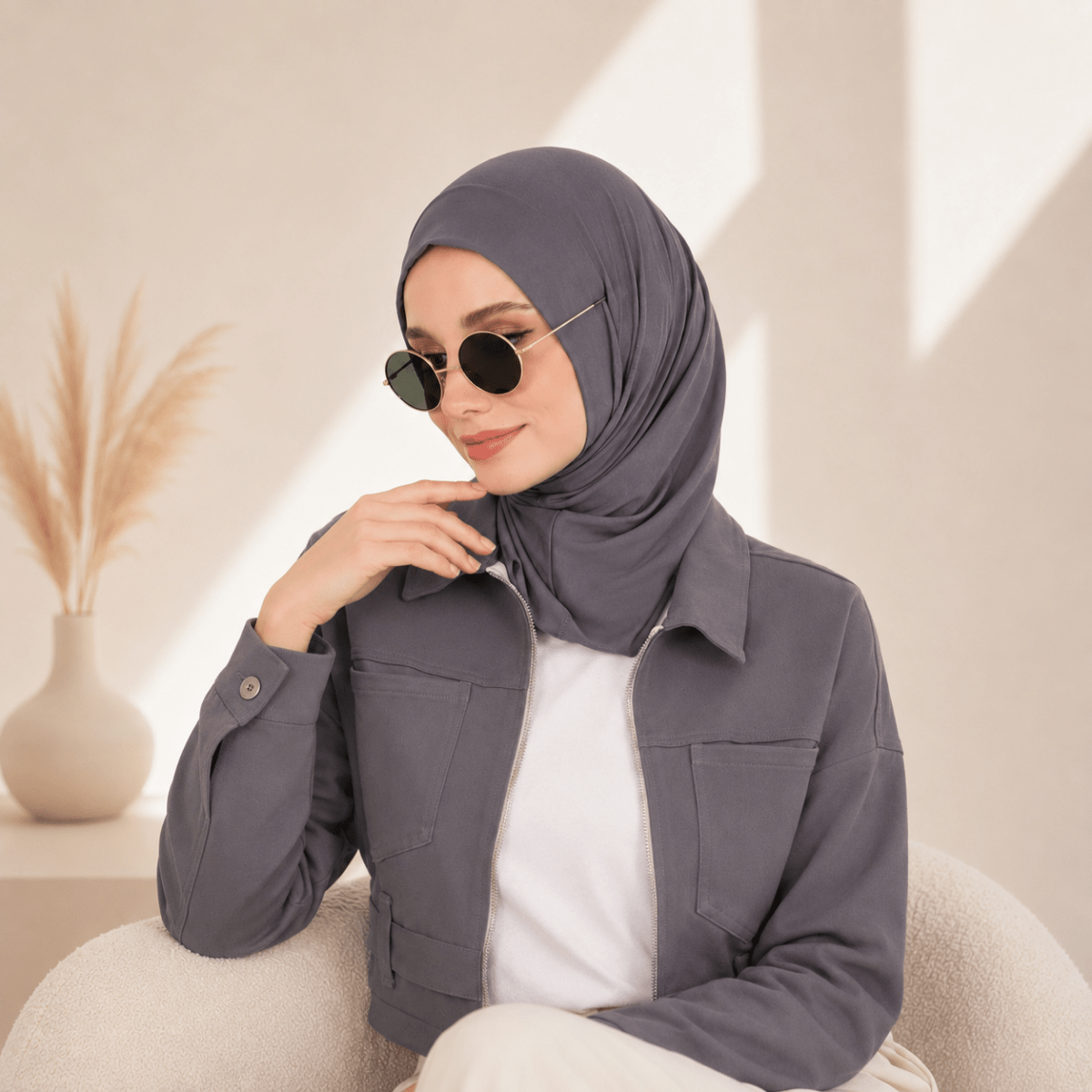 Premium Cotton Modal Hijab Undercap — Tie-Strap & Sports Friendly (MH223) - Mariam's Collection