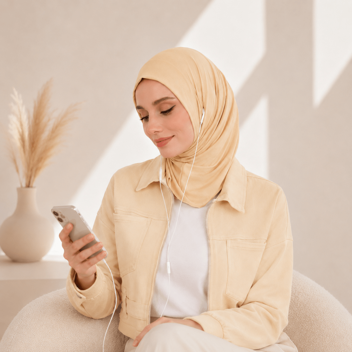 Premium Cotton Modal Hijab Undercap — Tie-Strap & Sports Friendly (MH223) - Mariam's Collection
