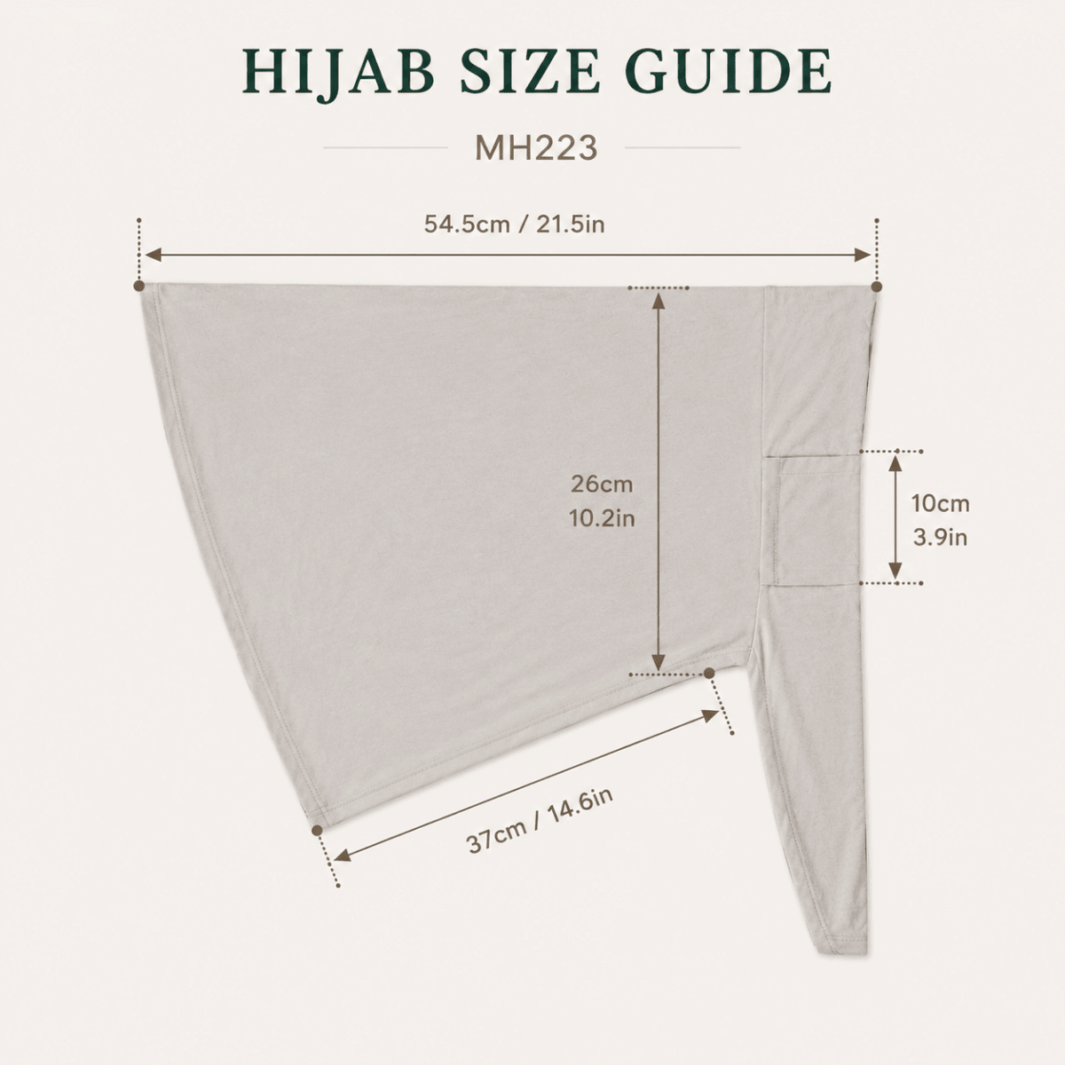 Premium Cotton Modal Hijab Undercap — Tie-Strap & Sports Friendly (MH223) - Mariam's Collection