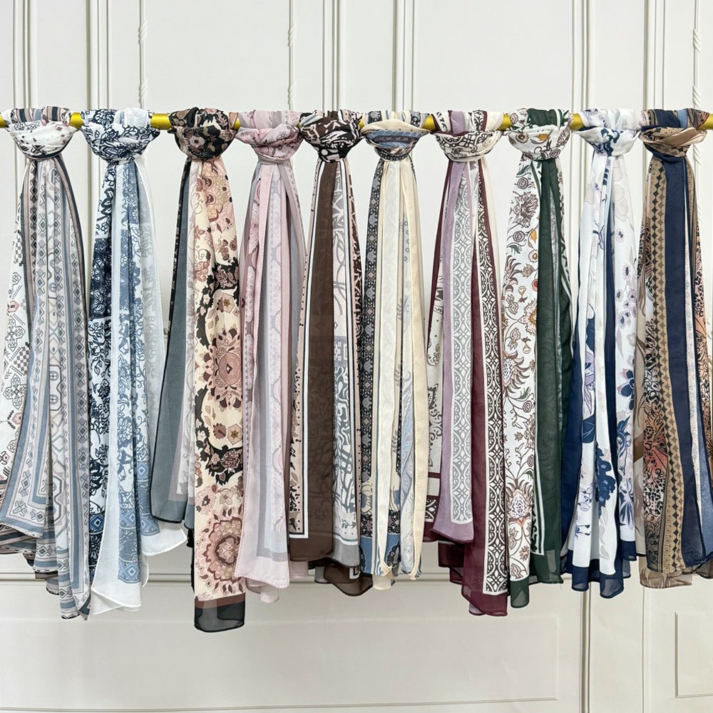 Printed Hijab Scarf(MH239) - Mariam's Collection