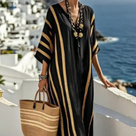 Printed Kaftan Maxi Dress(MS419) - Mariam's Collection