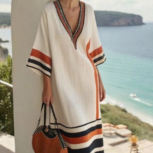 Printed Kaftan Maxi Dress(MS419) - Mariam's Collection