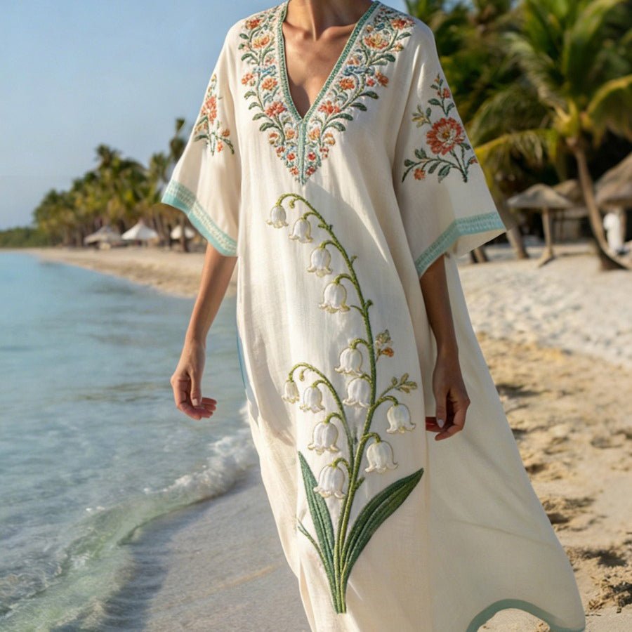Printed Kaftan Maxi Dress(MS419) - Mariam's Collection