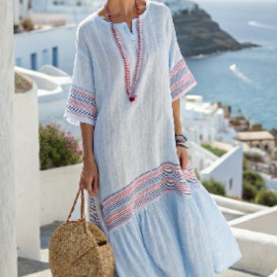 Printed Kaftan Maxi Dress(MS419) - Mariam's Collection