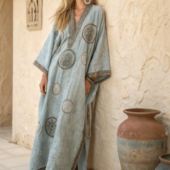 Printed Kaftan Maxi Dress(MS419) - Mariam's Collection
