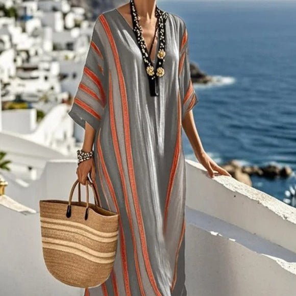 Printed Kaftan Maxi Dress(MS419) - Mariam's Collection