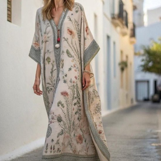 Printed Kaftan Maxi Dress(MS419) - Mariam's Collection