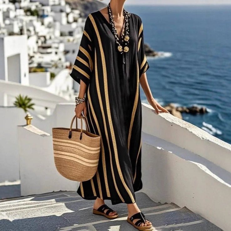 Printed Kaftan Maxi Dress(MS419) - Mariam's Collection