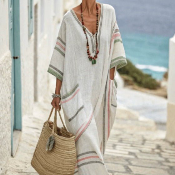 Printed Kaftan Maxi Dress(MS419) - Mariam's Collection