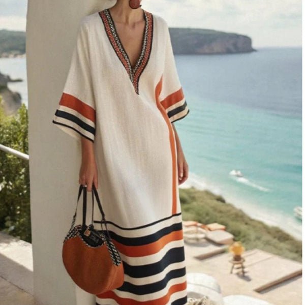 Printed Kaftan Maxi Dress(MS419) - Mariam's Collection