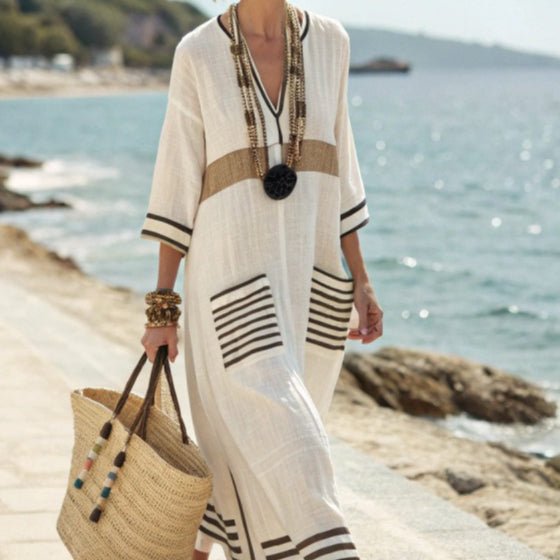 Printed Kaftan Maxi Dress(MS419) - Mariam's Collection