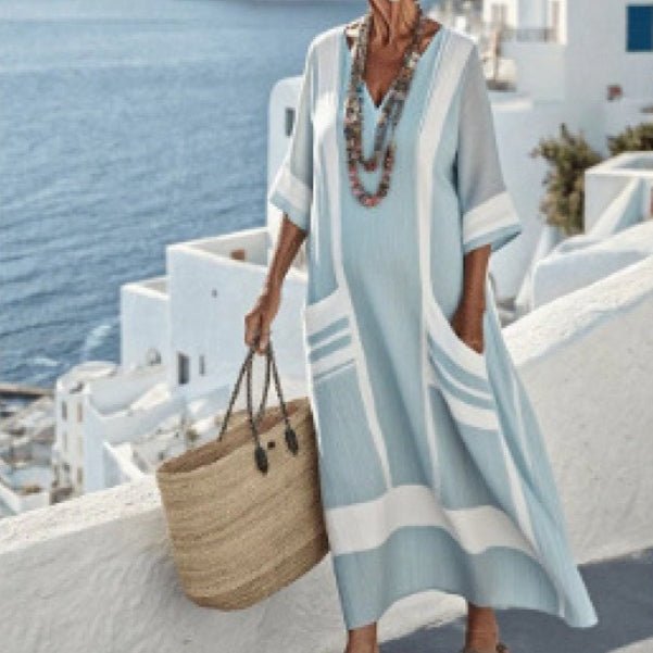 Printed Kaftan Maxi Dress(MS419) - Mariam's Collection