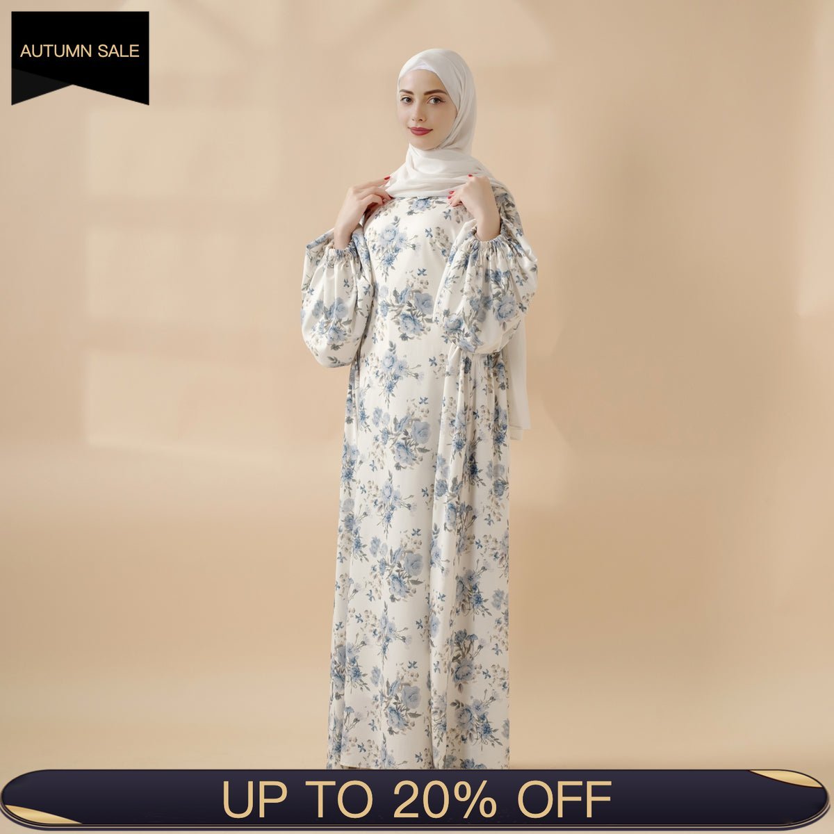 Printed Reversible Abaya (MA082) - Mariam's Collection