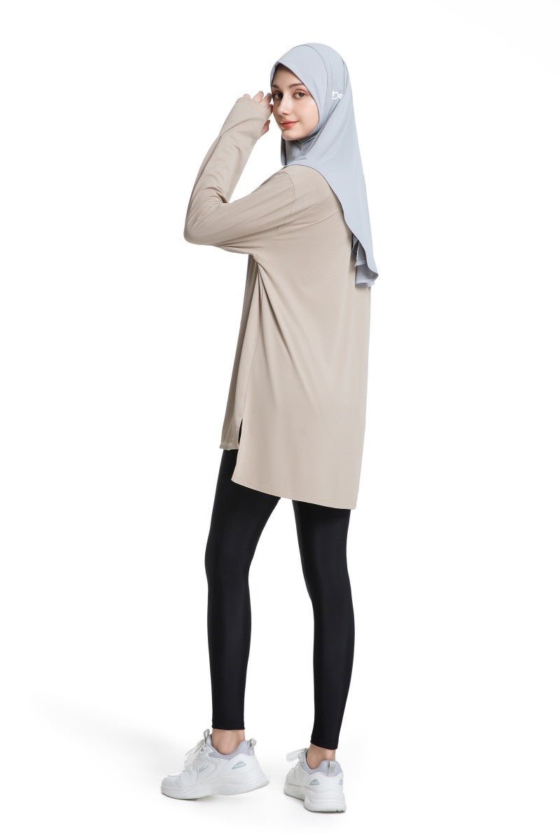 Quick - Dry Activewear with Thumb Holes Sports Top (MS289) - Mariam's Collection