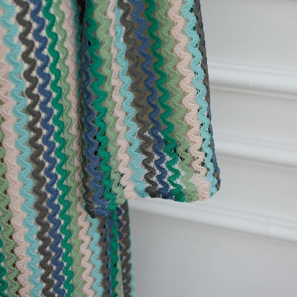 Rainbow Jacquard Flared-Sleeve Maxi Dress(MS486) - Mariam's Collection