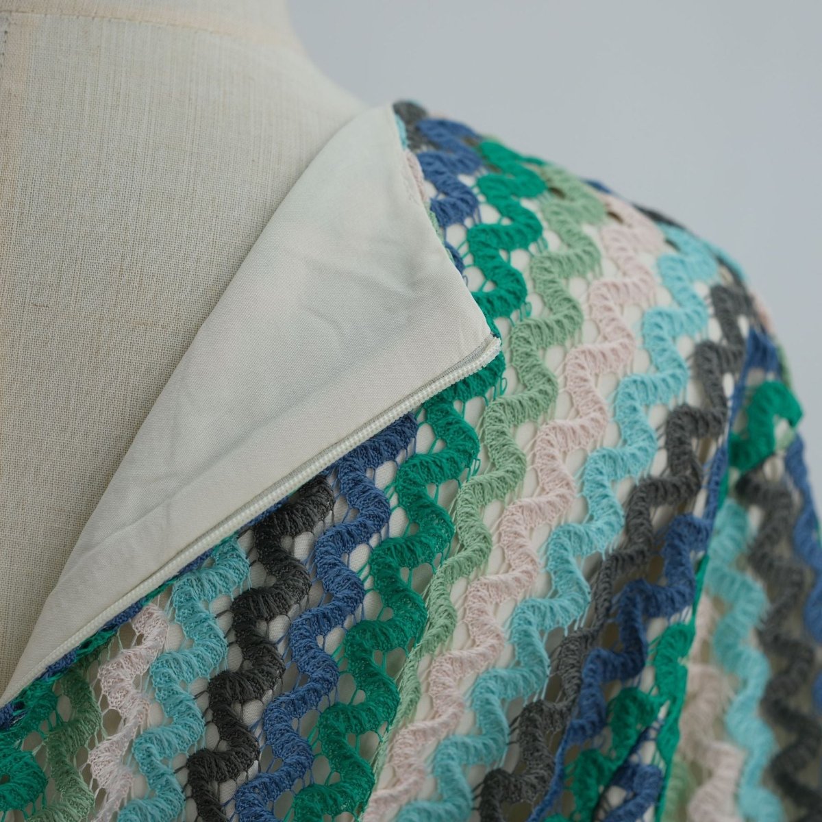Rainbow Jacquard Flared-Sleeve Maxi Dress(MS486) - Mariam's Collection
