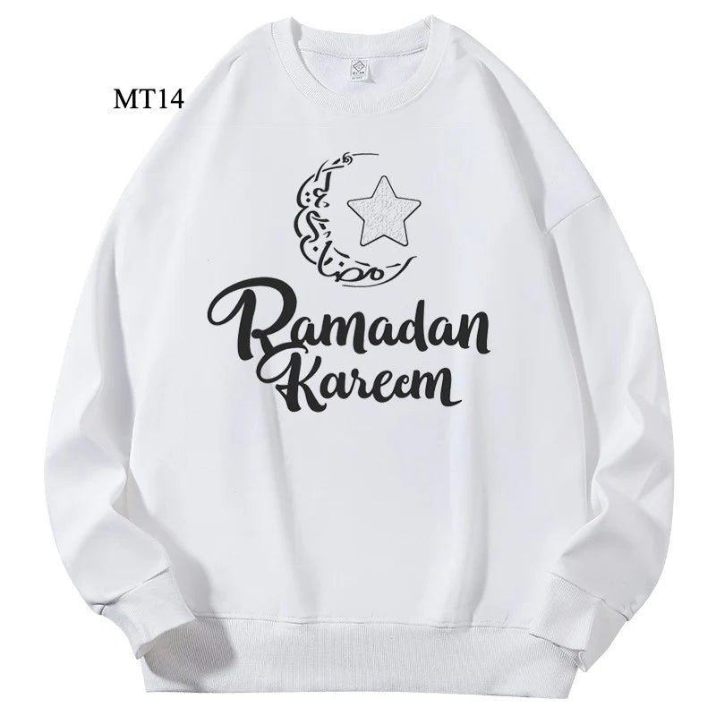 Ramadan Keffiyeh Customizable Sweatshirt for Adults – High - Quality, No - Hood Design (MTC003) - Mariam's Collection