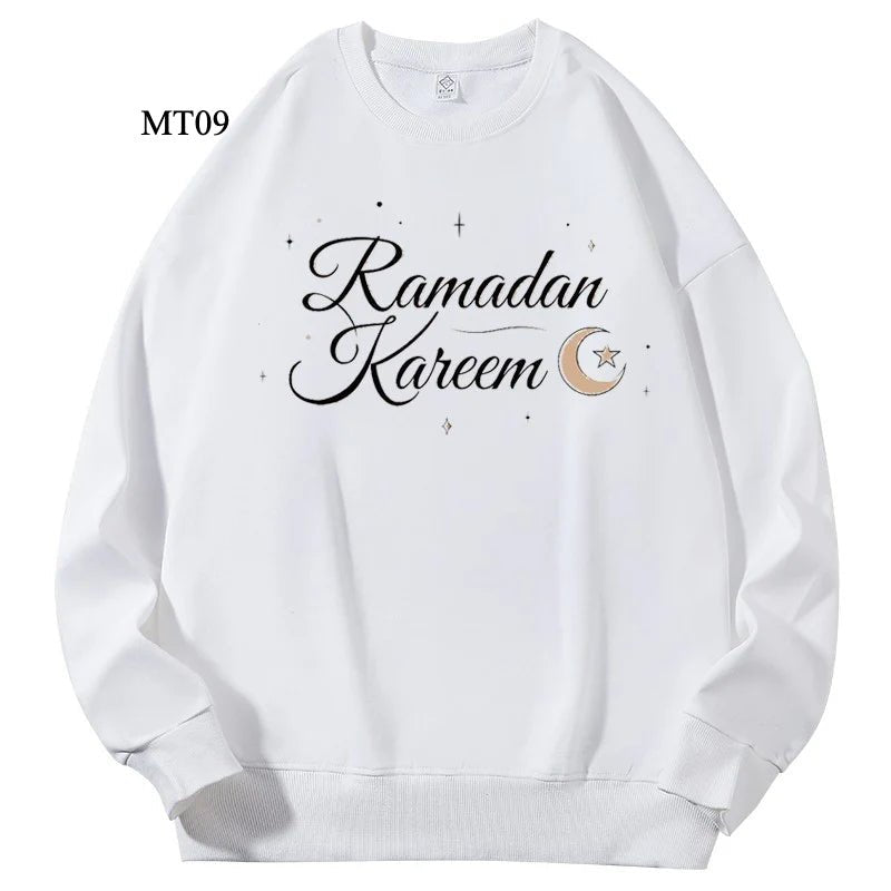 Ramadan Keffiyeh Customizable Sweatshirt for Adults – High - Quality, No - Hood Design (MTC003) - Mariam's Collection