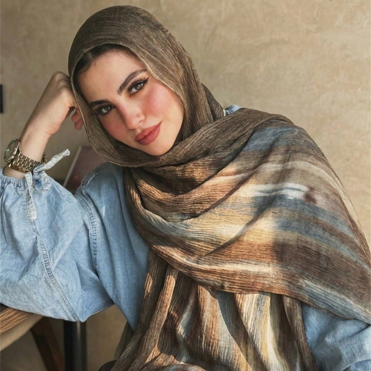 Rayon Gradient Tie - Dye Scarf(MH216) - Mariam's Collection