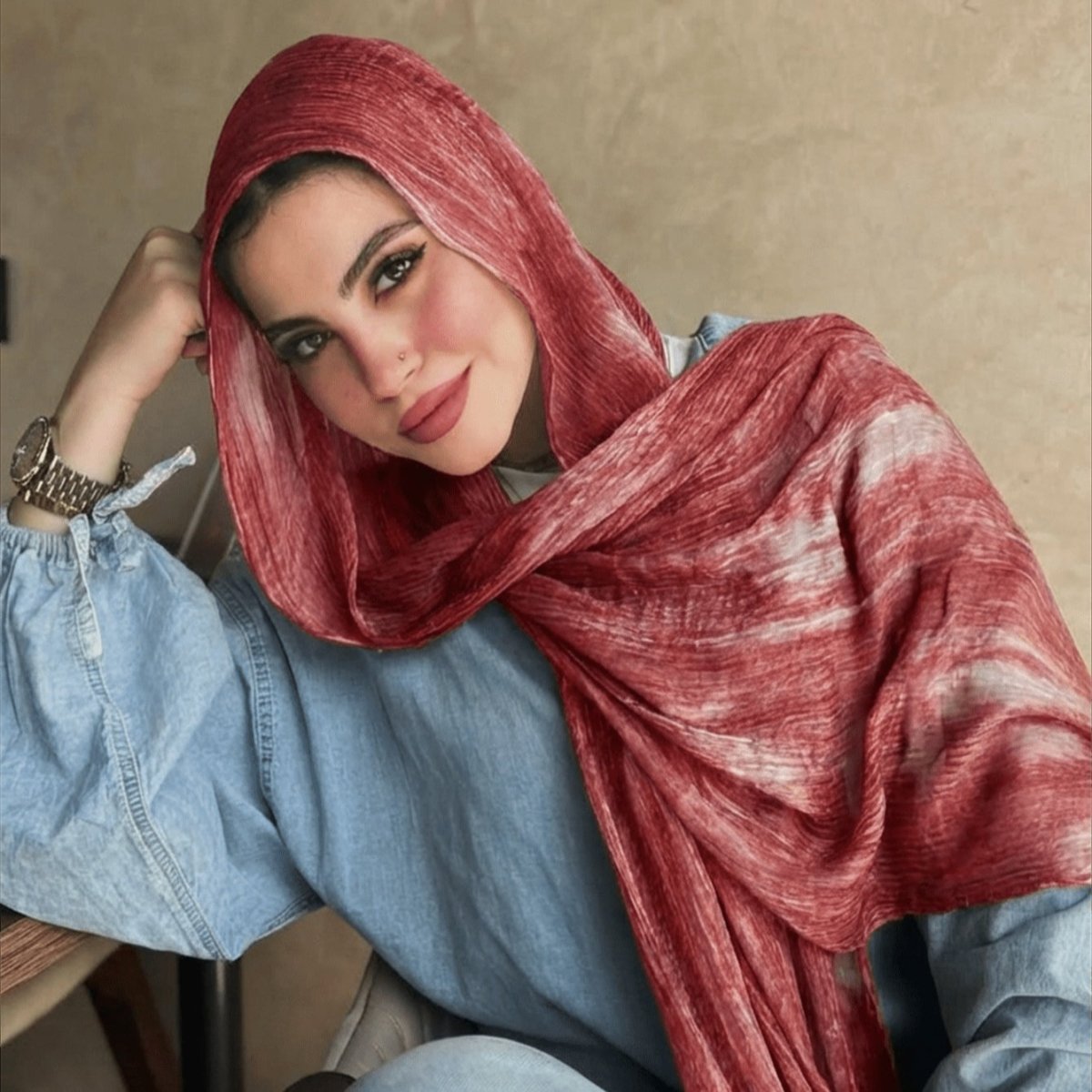 Rayon Gradient Tie - Dye Scarf(MH216) - Mariam's Collection