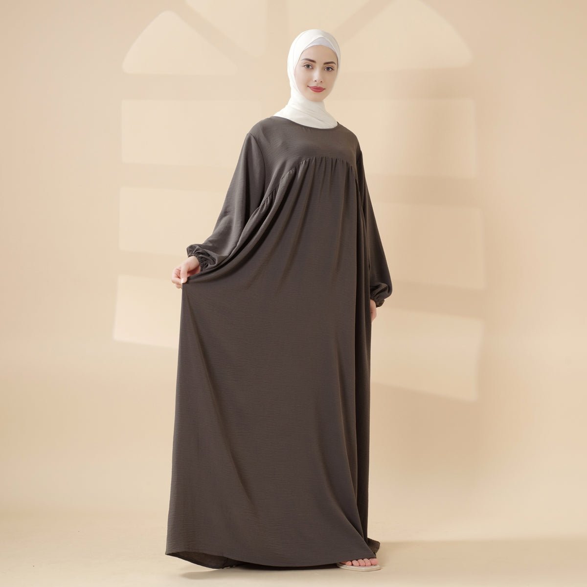 Reversible Abaya Made With Crepe Fabric (MA035) - Mariam's Collection