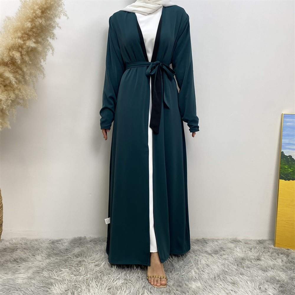 Reversible Open Abaya with Pockets (MOA110) - Mariam's Collection