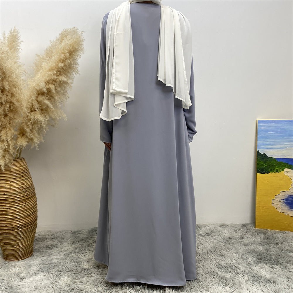 Reversible Open Abaya with Pockets (MOA110) - Mariam's Collection