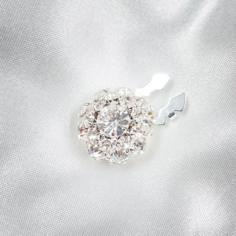Rhinestone Button Covers | Crystal Flower Decorative Clips(MAC359) - Mariam's Collection