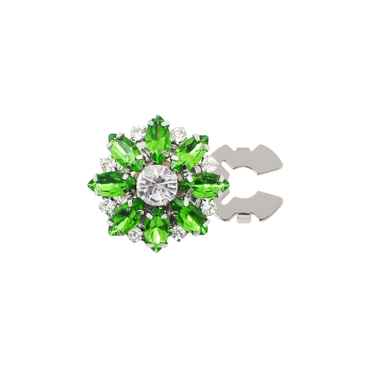 Rhinestone Button Covers | Crystal Flower Decorative Clips(MAC359) - Mariam's Collection