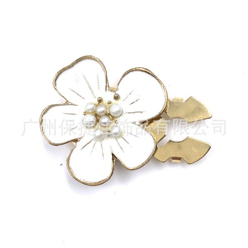 Rhinestone Button Covers | Crystal Flower Decorative Clips(MAC359) - Mariam's Collection