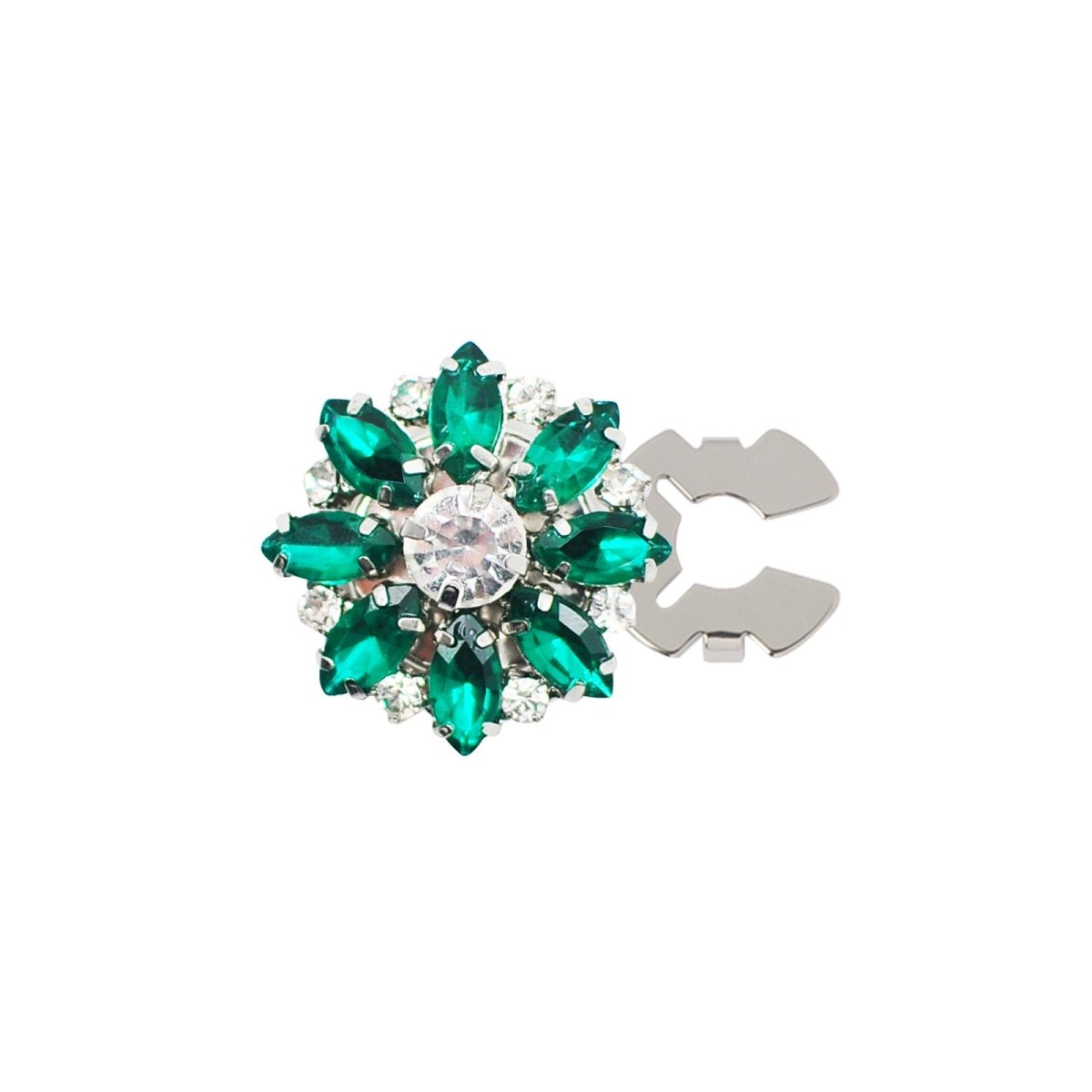 Rhinestone Button Covers | Crystal Flower Decorative Clips(MAC359) - Mariam's Collection