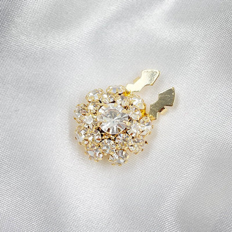 Rhinestone Button Covers | Crystal Flower Decorative Clips(MAC359) - Mariam's Collection