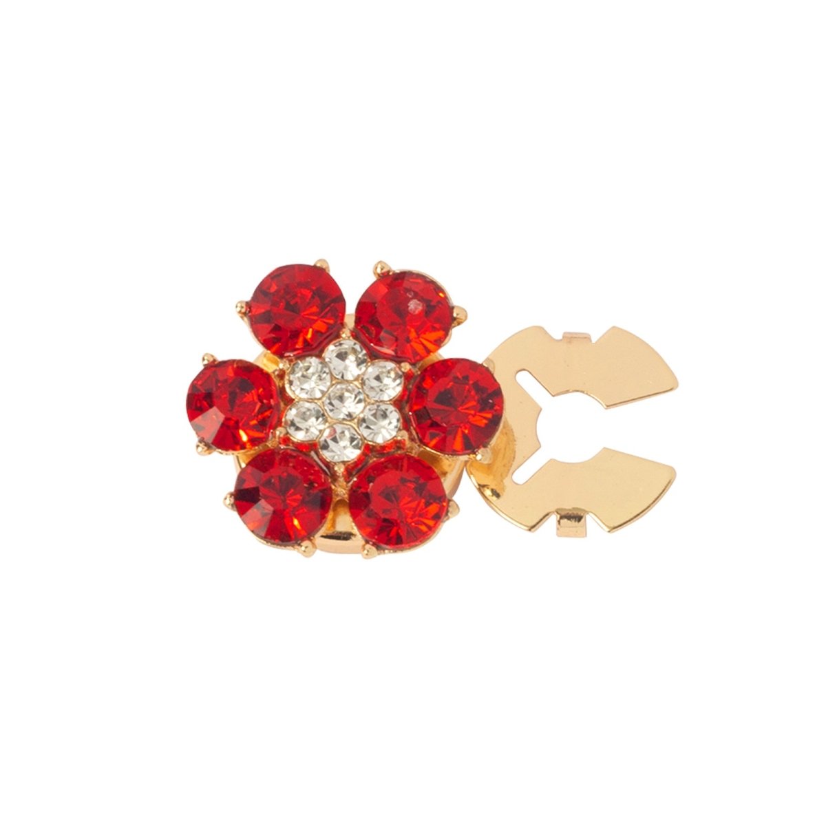 Rhinestone Button Covers | Crystal Flower Decorative Clips(MAC359) - Mariam's Collection