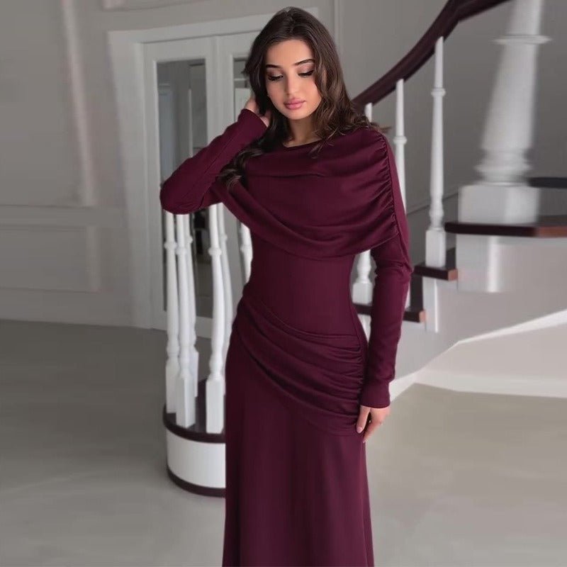 Ruched Bodycon Maxi Dress(MS219) - Mariam's Collection