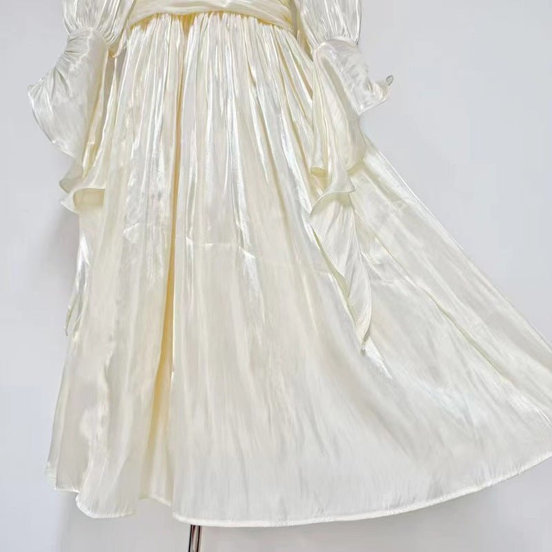 Ruched High Neck Evening Gown(MS221) - Mariam's Collection