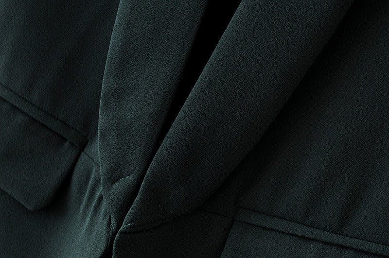 Ruched Sleeve Blazer | Three - Quarter Sleeve Longline Jacket (MS241) - Mariam's Collection