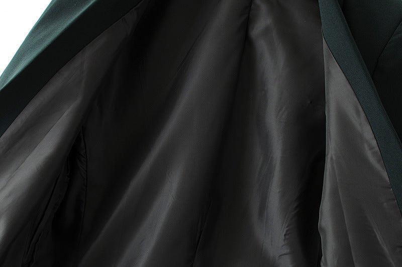 Ruched Sleeve Blazer | Three - Quarter Sleeve Longline Jacket (MS241) - Mariam's Collection