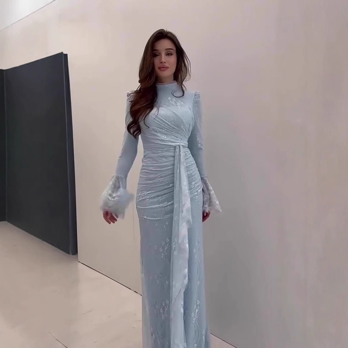 Sequin Embellished Maxi Dress(MS282) - Mariam's Collection