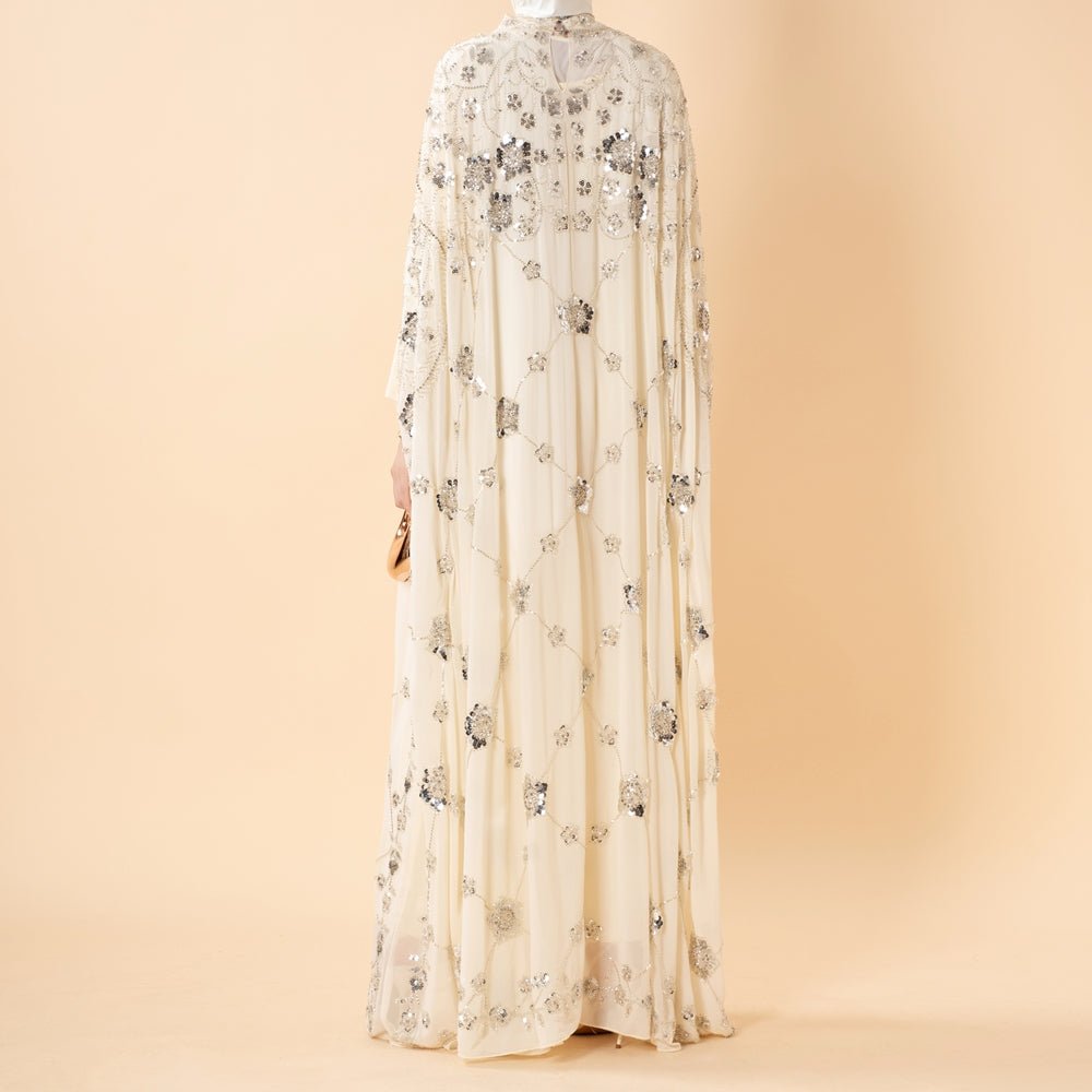 Sequin Embroidered Batwing Abaya(MA454) - Mariam's Collection