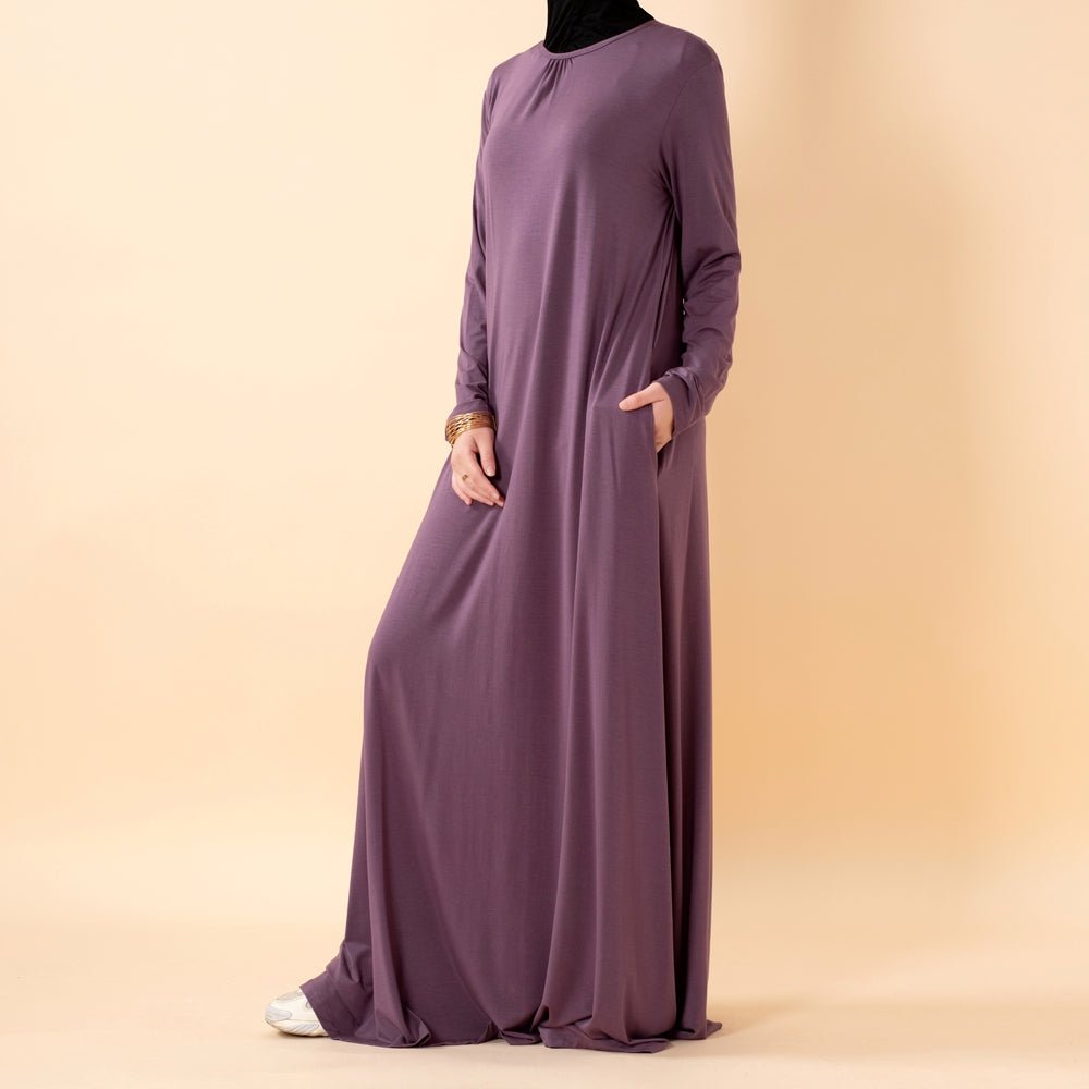 Serenity Veil Set | Premium Lenzing™ Modal Khimar & Dress Two - Piece Set (MK026) - Mariam's Collection