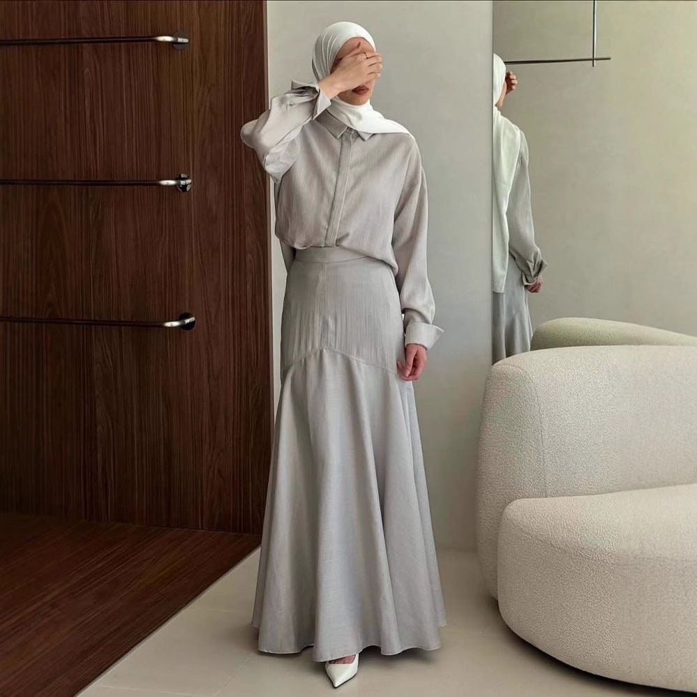 Shirt & Tiered Skirt Set(MS259) - Mariam's Collection