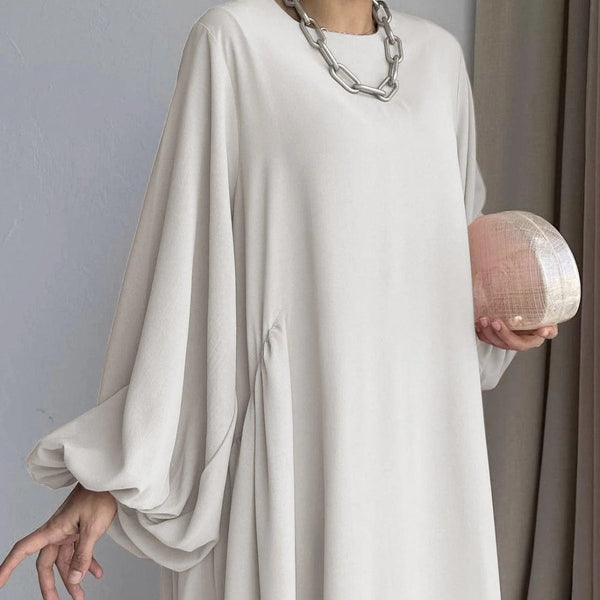 Simple Puff Balloon Sleeve Abaya (MA066) - Mariam's Collection