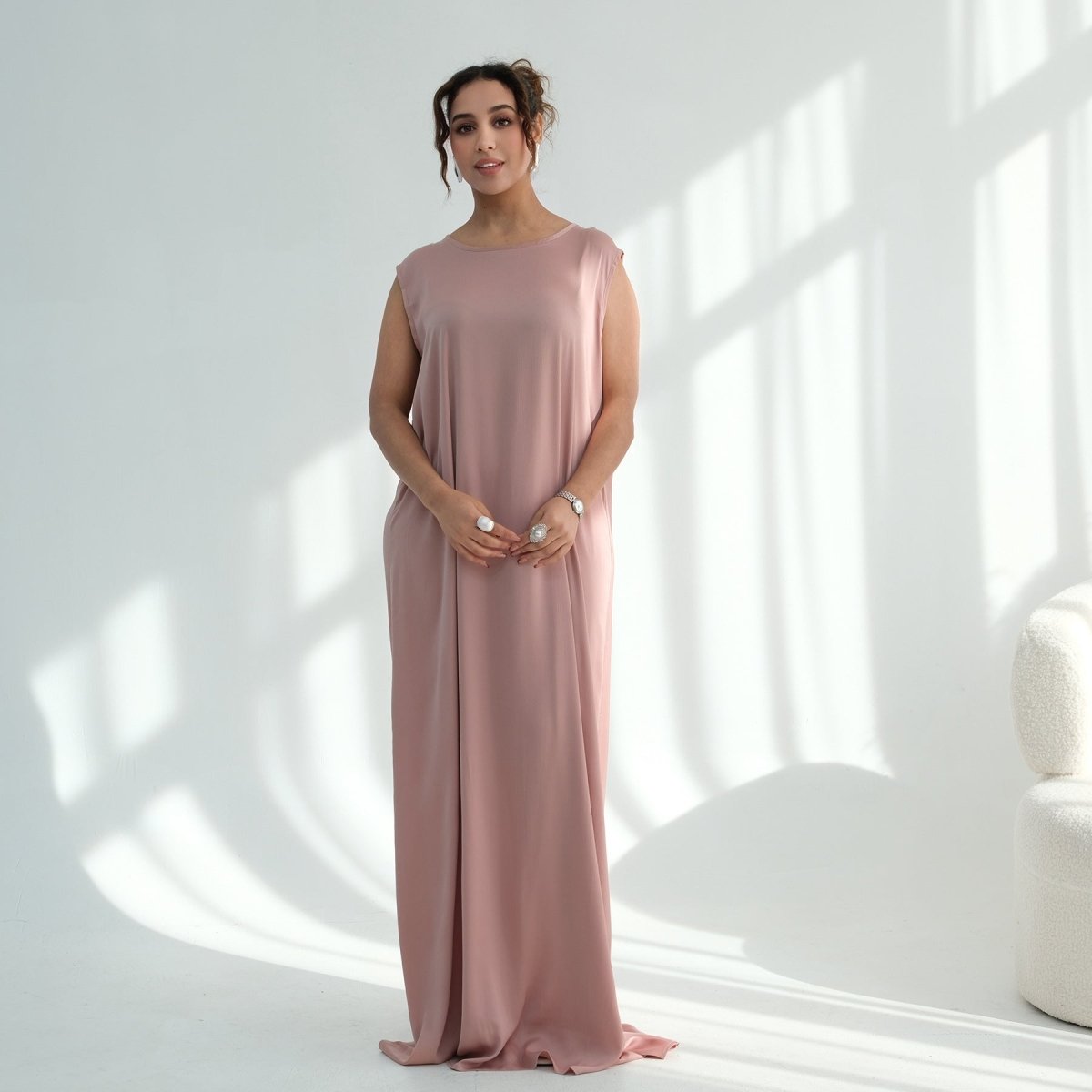 Sleeveless Maxi Dress Abaya – Casual Kaftan Maxi Dress MA399