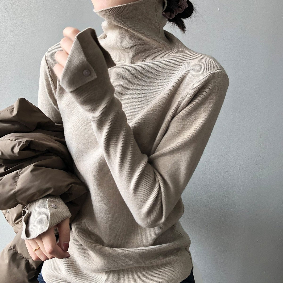 Slim Fit Turtleneck Base Layer Sweater(MS171) - Mariam's Collection
