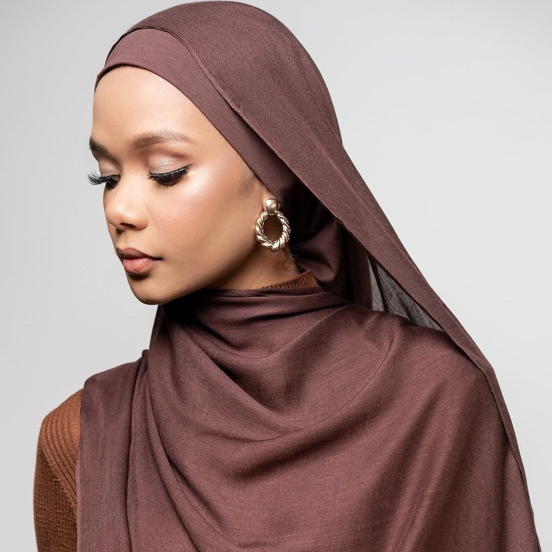 Soft Breathable Everyday Minimalist Hijab with Undercap‌ (MH186) - Mariam's Collection