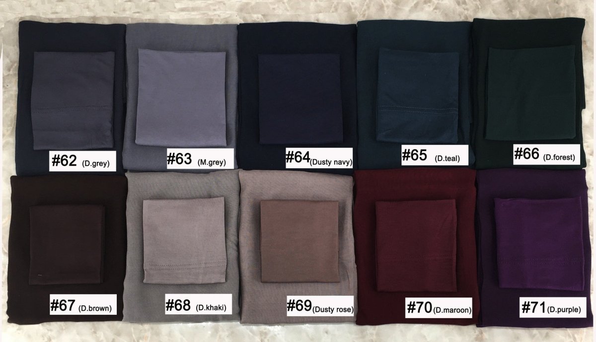 Soft Breathable Everyday Minimalist Hijab with Undercap‌ (MH186) - Mariam's Collection