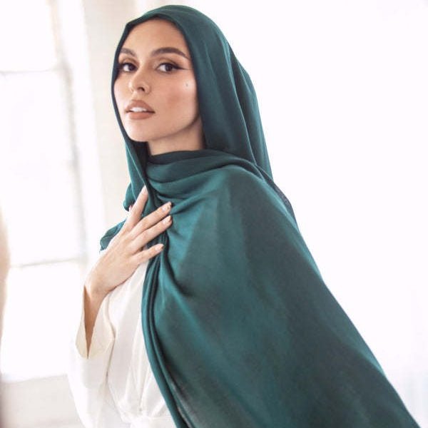 Soft Breathable Solid Color Versatile Hijab (MH188) - Mariam's Collection