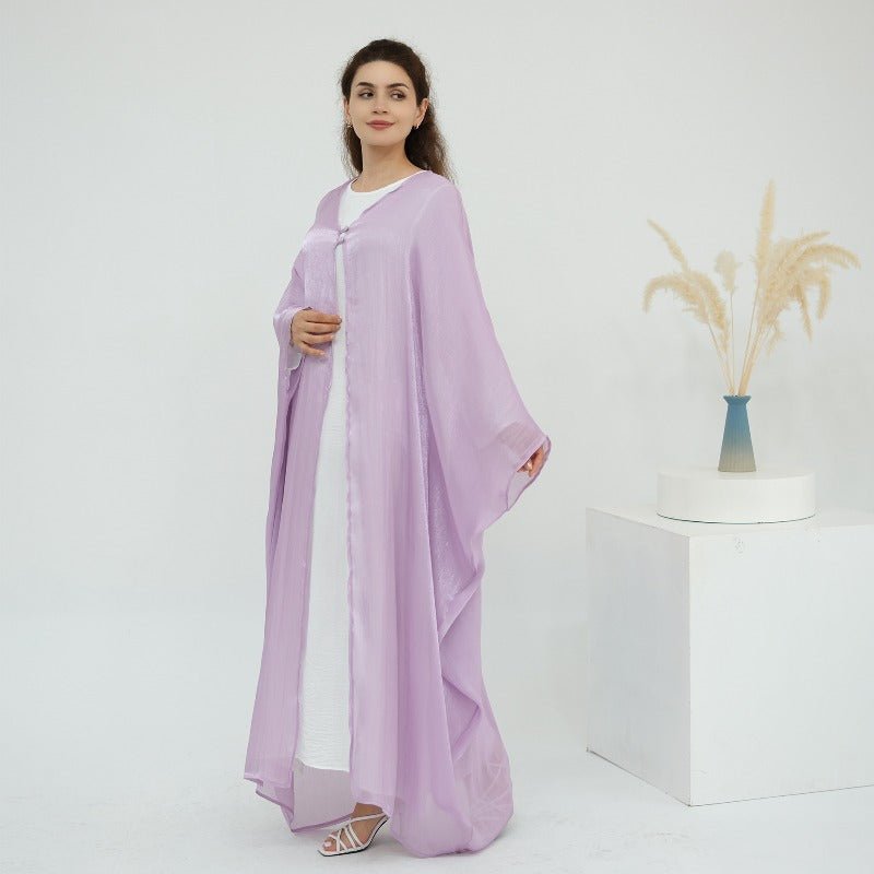 Soft Crinkle Island Cotton Batwing Cardigan 3 - Piece Set(MOA228) - Mariam's Collection