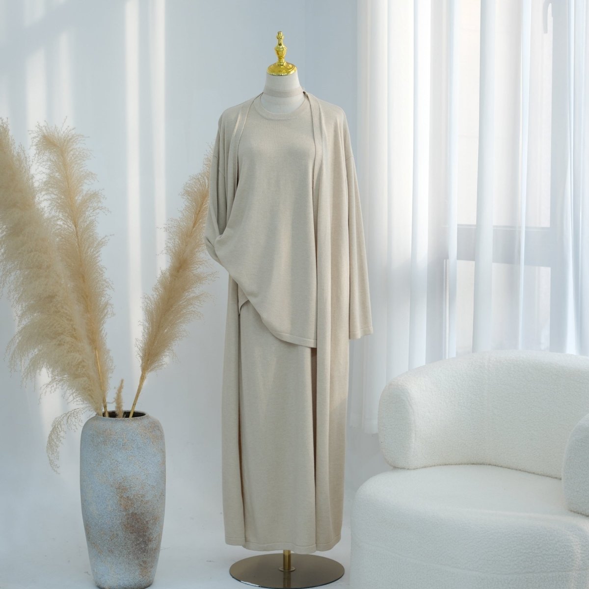 Soft Knit Three - Piece Set(MOA284) - Mariam's Collection